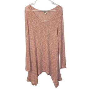 NWT Mudd Sharkbite hem sweater tunic womens large